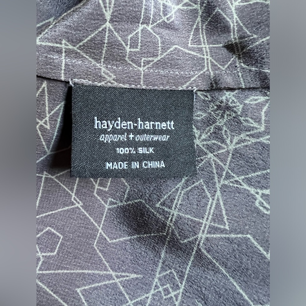 NWT HAYDEN-HARNETT 100% Silk “Michi” Cami Tank Top Geometric Design MSRP $98 - Picture 6 of 15